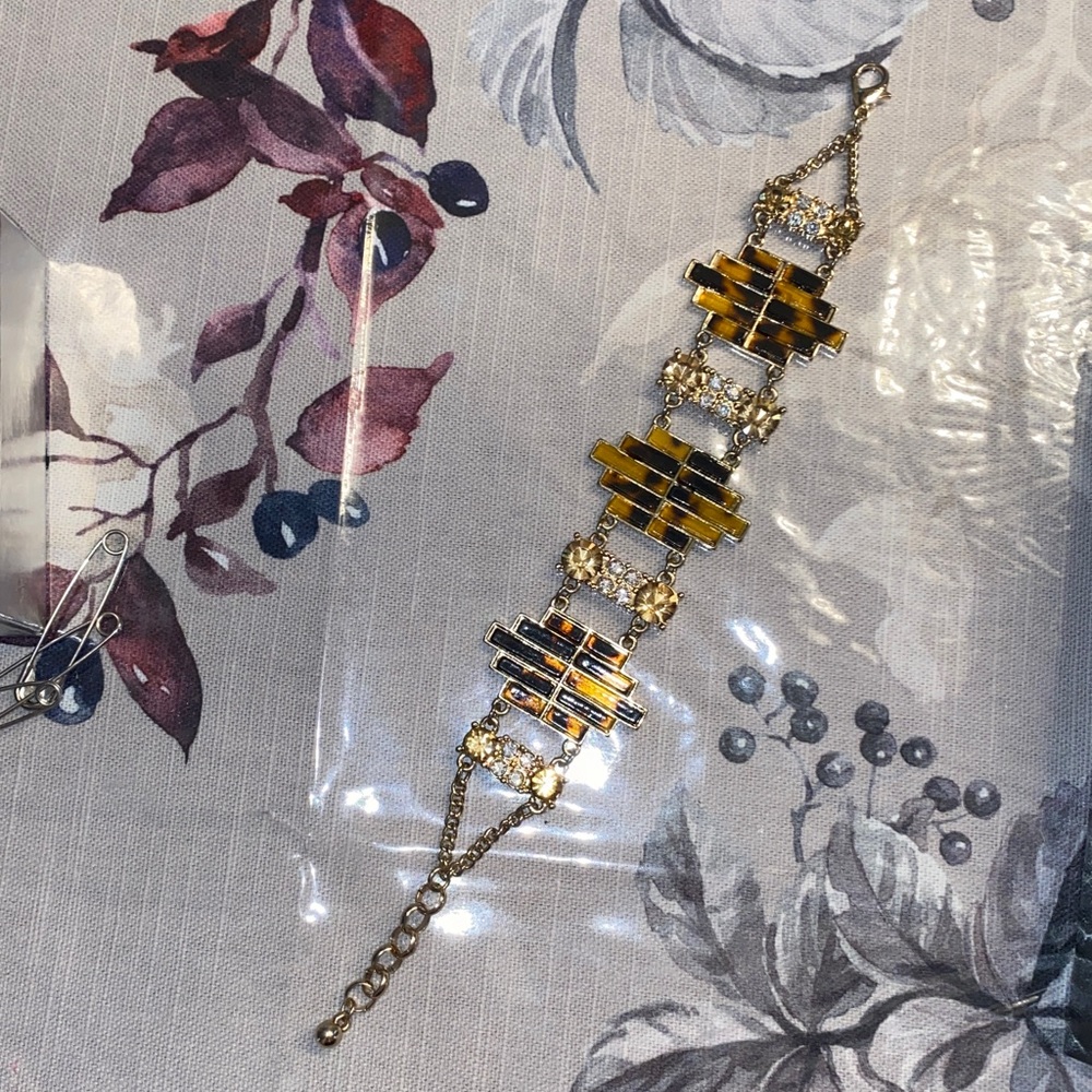 Gold and Brown Bracelet